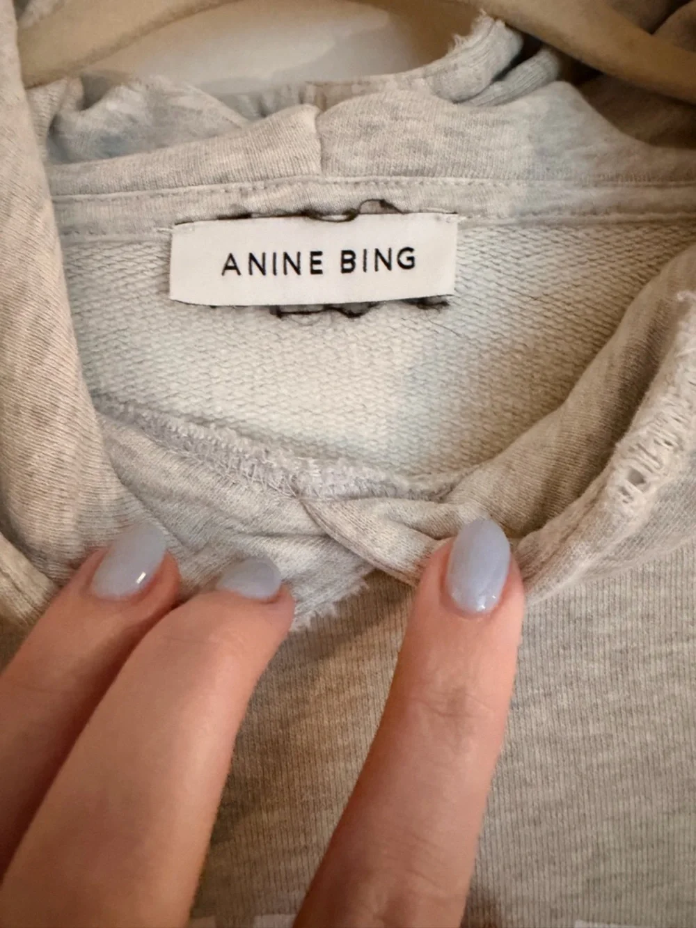 Anine Bing Light Gray 'ANINE BING SPORT' Hoodie - Picture 2 of 2